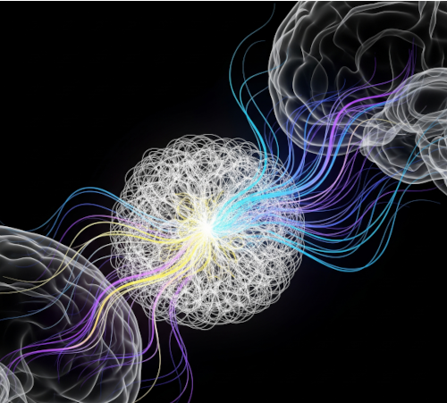 Neuronal synapse illustration